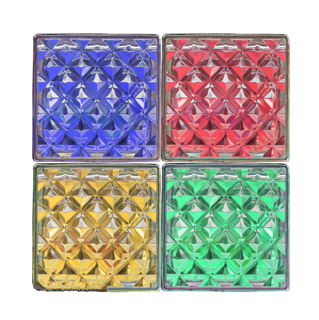 Colored Clear Art Solid Glass Block